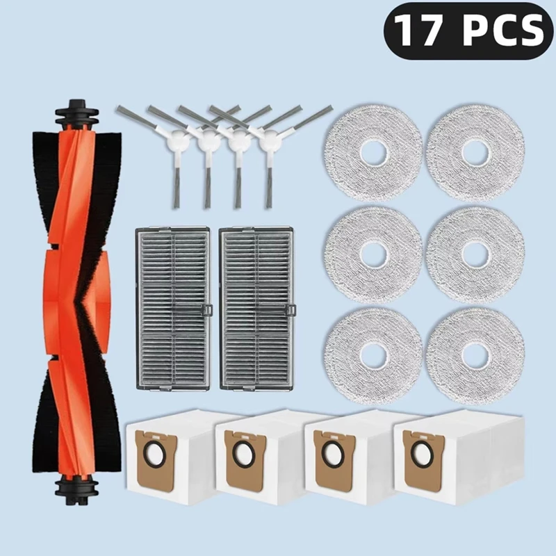 A44F-For Xiaomi Mijia M30S D103CN استبدال أجزاء المواد الاستهلاكية الرئيسية الجانب فرشاة فلتر Hepa ممسحة القماش كيس لجميع الغبار الملحقات