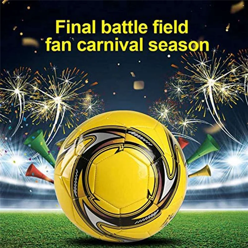 3X Bola Sepak Kulit Kereta Ukuran 5 Pertandingan Kereta Sepak Bola Anti-selip Permainan Sepak Bola Dalam dan Luar Ruangan