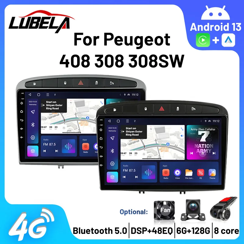 

2Din Android Multimedia Automotive Bluetooth Radio 8 Core wifi gps Autoradio Car Play WIFI Carplay For Peugeot 408 308 308SW