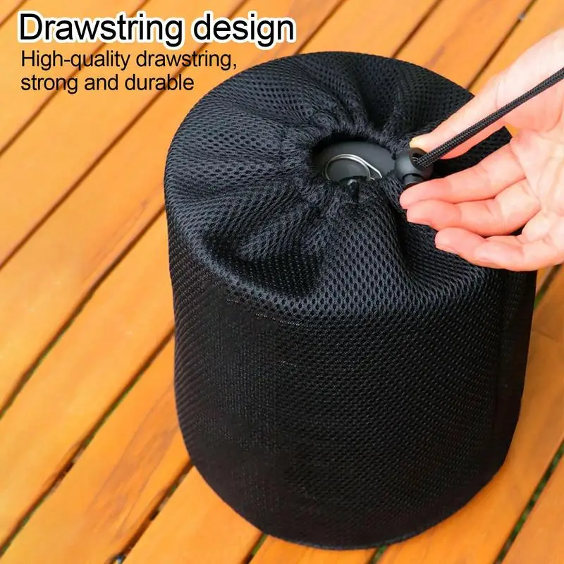 

Clothes Peg Bag Holder Outdoor Pin Holder Mesh Bag Outside Organizer Elastic Clothespin Quilt Drying Accessories for Hiking