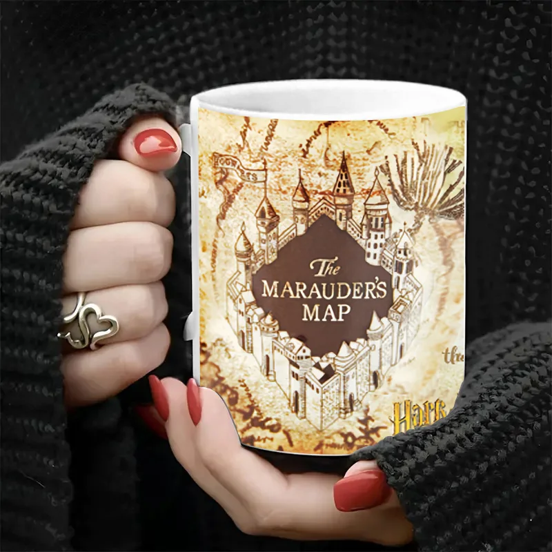 Новое поступление, карта Гарри Мародера, чайная чашка, озорная управляемая кофейная кружка, белые и желтые чашки для молока, оточенный рождественский подарок