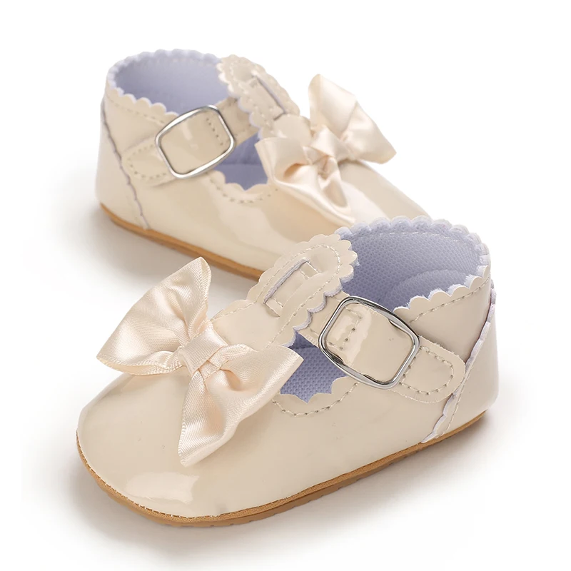 Fashionable Bow and Comfortable Baby Princess Shoes Suitable For Indoor Soft Soled Comfortable Leopard Print Fat Shoes