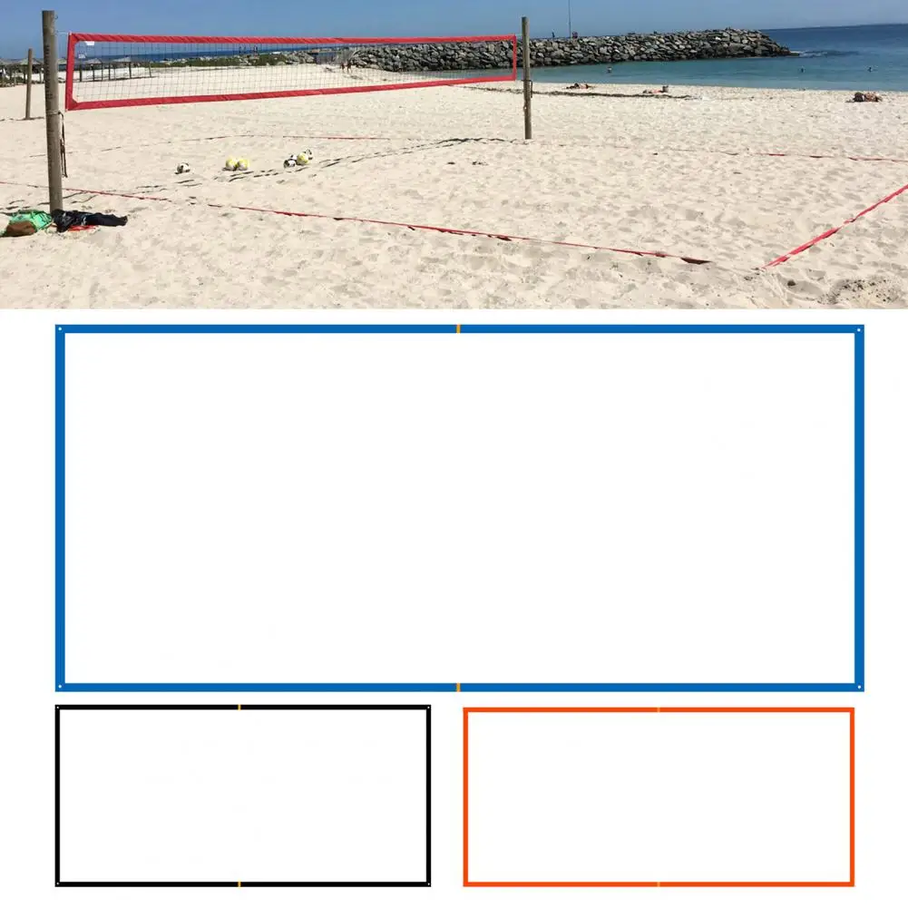 High Toughness Volleyball Line Beach Volleyball Boundary Lines 26.3' X 52.6' with Sand Bags Outdoor Sand Court Marking
