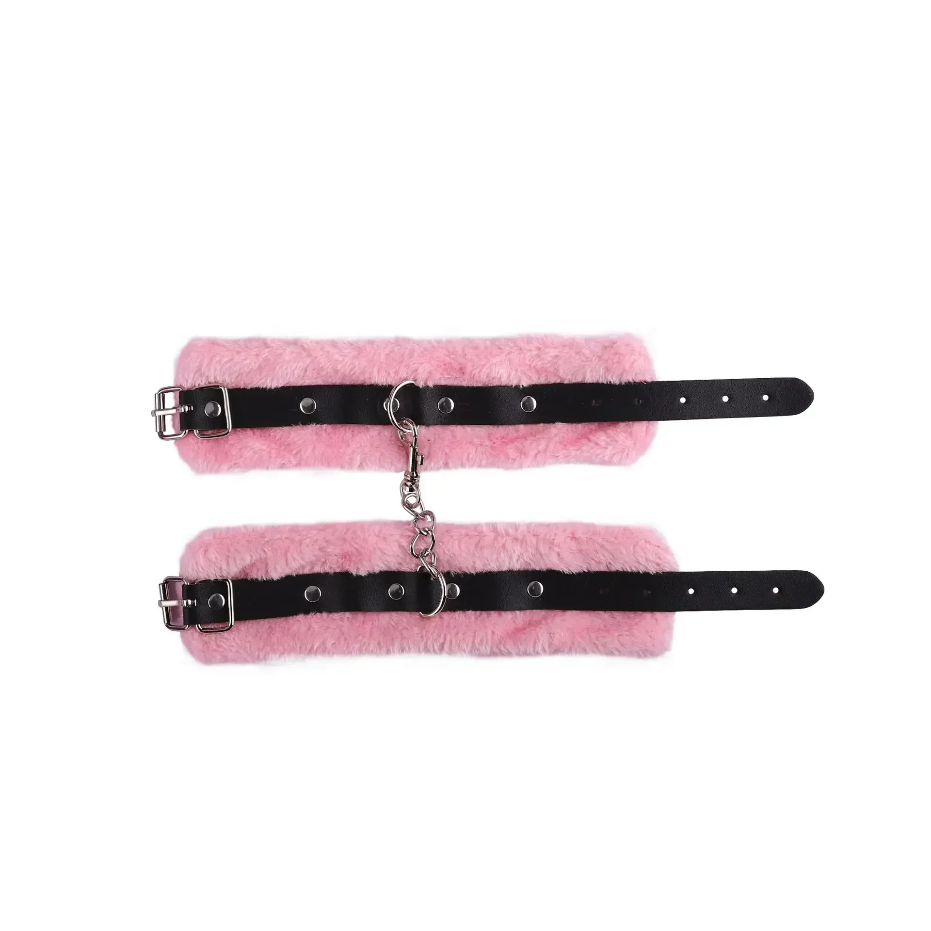 SM Manette Giocattolo Manette in peluche in pelle PU regolabili Maschere con benda sugli occhi Restrizioni Bondage Giocattolo del sesso per giochi per adulti Accessori