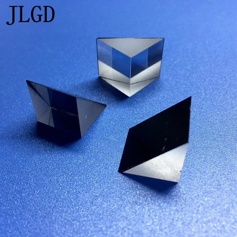 Optical Right Angle Prism 15mm Internal Reflection With Aluminum Reflective Coating And Black Paint K9 Glass