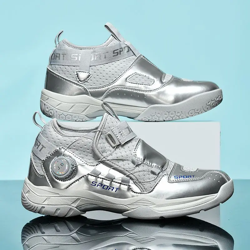 

Профессиональная обувь для настольного тенниса, легкая обувь для бадминтона для пар, унисекс, вращающаяся пряжка, мужская и женская спортивная обувь в помещении