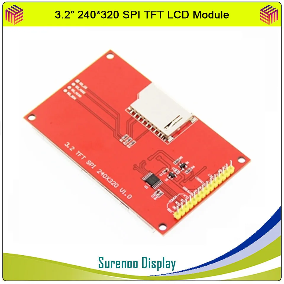 Schermo di visualizzazione del modulo LCD TFT SPI seriale da 3,2 pollici 320 * 240 e driver del pannello touch resistivo IC ILI9341 per MCU