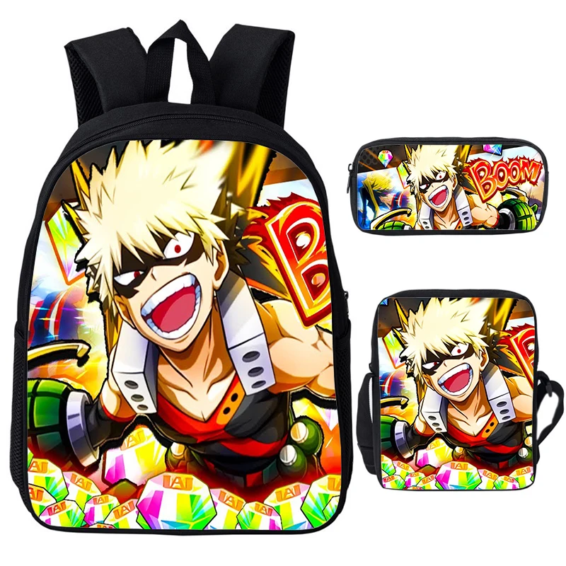 My Hero Academia Backpack for Boys Girls Students Bookbag Anime School Bags MHA Mochila Children Boku No Hero Academia Backpacks