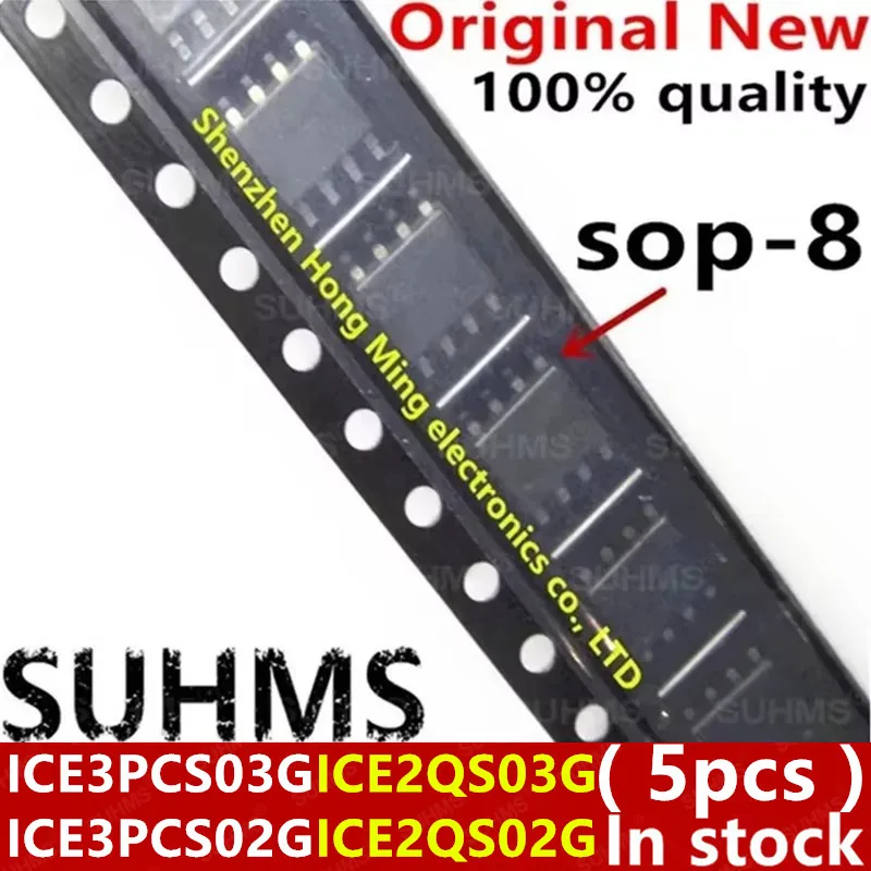 (5piece) 100% New ICE3PCS03G ICE3PCS02G ICE2QS03G ICE2QS02G 3PCS03 3PCS02 2QS03G 2QS02G sop-8 Chipset