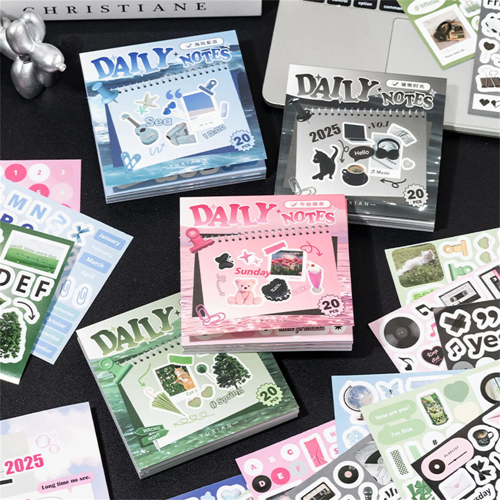 

Ins Little Fresh Sticker Books korean Style Cut Film Cute Cartoon Scrapbook Daily Diary Series DIY Material Decorative Srickers