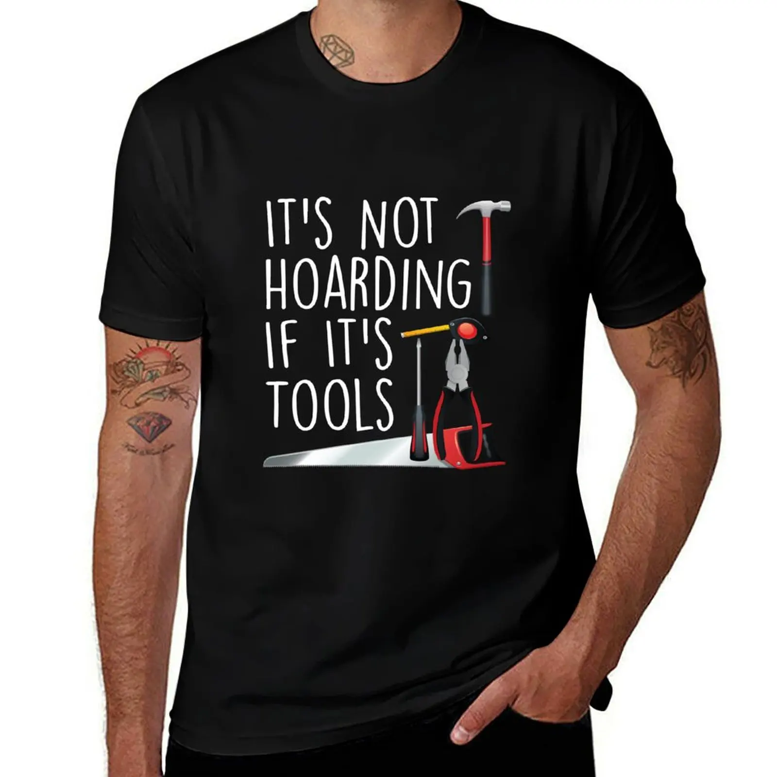 

It's Not Hoarding If It's Tools T-shirt ,funny shirt, handyman,quotes, handywoman, gift for dad, gift for mom, tools, ca T-Shirt