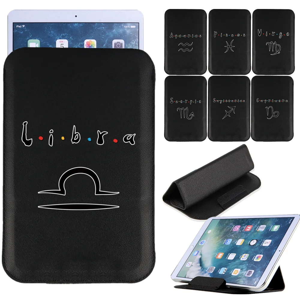 

Universal Tablet Bag Case Magnet Pack 7 8 10 10.1 inch Sleeve Stand Cover Pouch Constellation Pu Leather Folding Tablets Holder