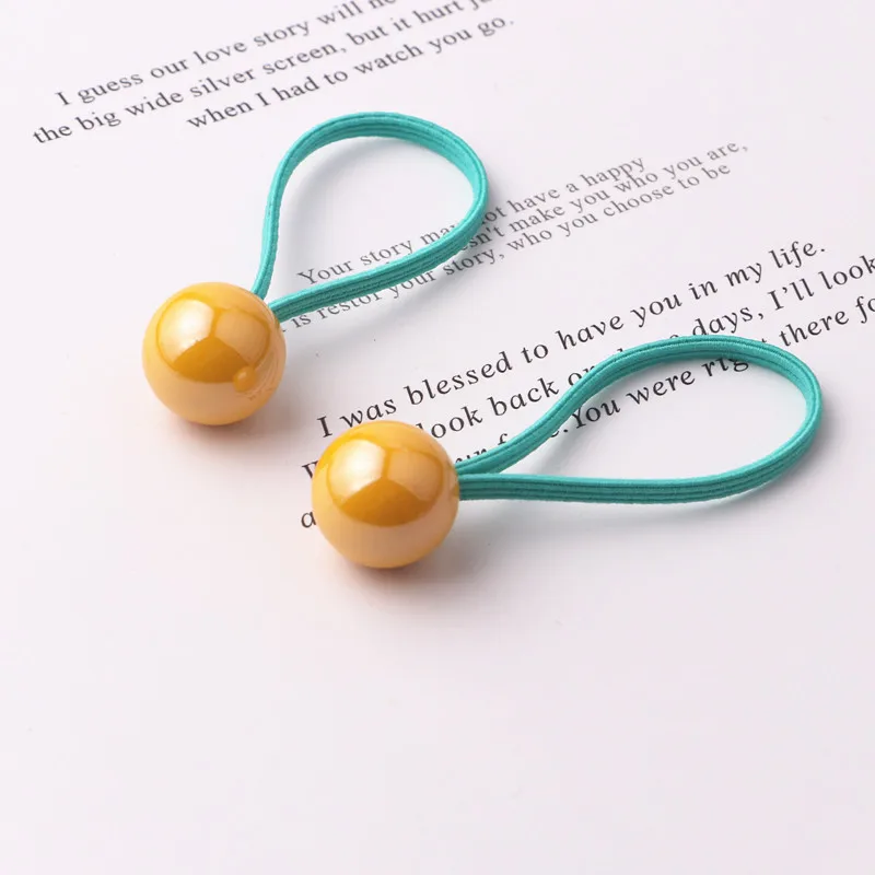 Premium Hair Ties Round Candy Color Elastic Ponytail Bands Soft Durable Sturdy Comfortable Cute Girls Kids Daily School Use