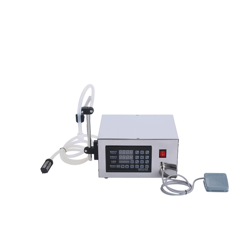 Semi Automatic Bottle Tube Filler Small Filler Liquid Dispenser Beverage Water Juice Coffee Milk Juice Filling Machine