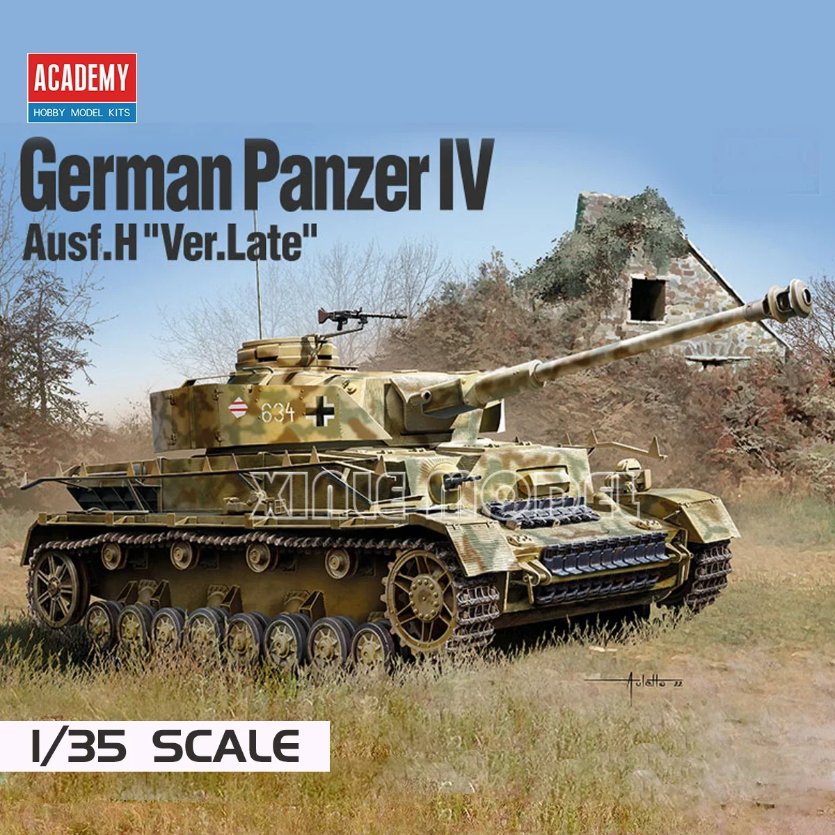 

Academy 13528 Panzer IV Ausf. H (late) 1/35 Tank Scale Model Kit
