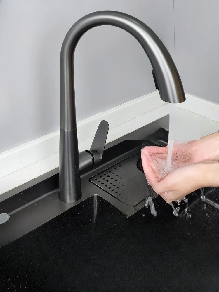 

Смеситель для кухни, выдвижной тип, раковина для горячей и холодной воды, бытовой, многофункциональный.