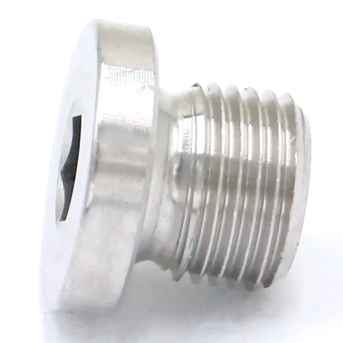 M10x1mm Male SS304 Stainless Steel Countersunk End Plug With Flange Internal Hex Head Socket Pipe Fitting