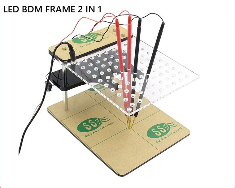 LED BDM Frame 2 in1 Probe For KESS KTAG Fgtech V54 ECU Progammer Adapter Full Sets BDM Table ECU Chip Tuning Tool Flasher Tester
