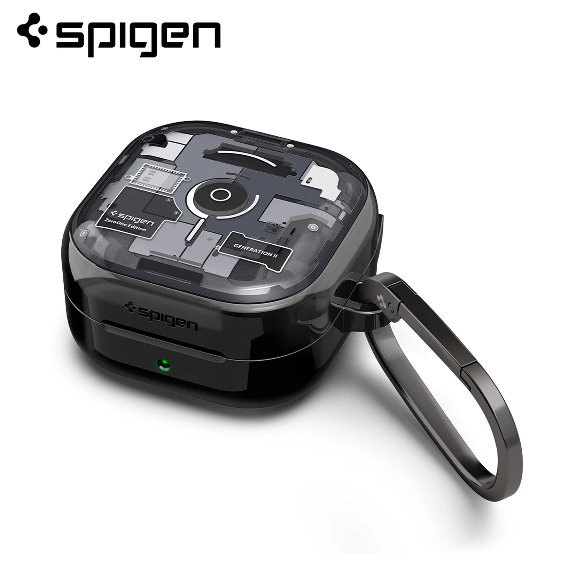 Image of Spigen Ultra Hybrid Zero One Hülle für Samsung Galaxy Buds 4 Pro / Buds 4 – Schützende Ohrhörer-Hülle mit Schlüsselanhänger