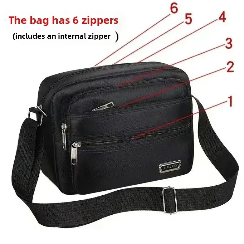 

Crossbody Multilayer Shoulder Bag Business Use Large Capacity Waterproof Bag