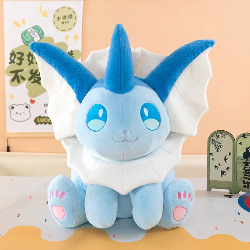 

Pokémon Vaporeon Plush Toys Vaporeon Cartoon Plushie Cute Eevee Anime Pokemon Pillow Doll Stuffed Gift for Childrens Xmas