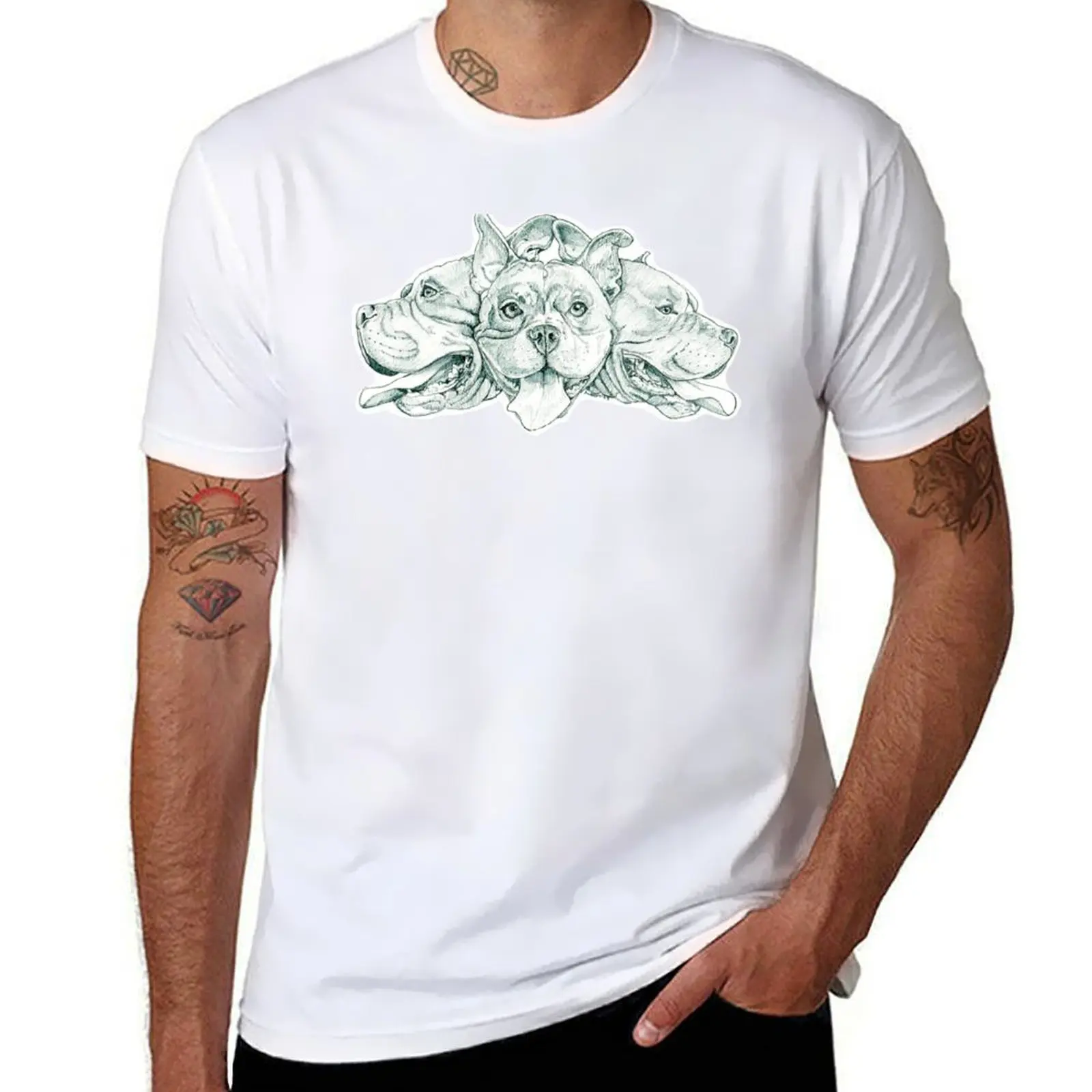 

American Bully Cerberus T-Shirt Man t-shirt cotton man t-shirts t shirts for men