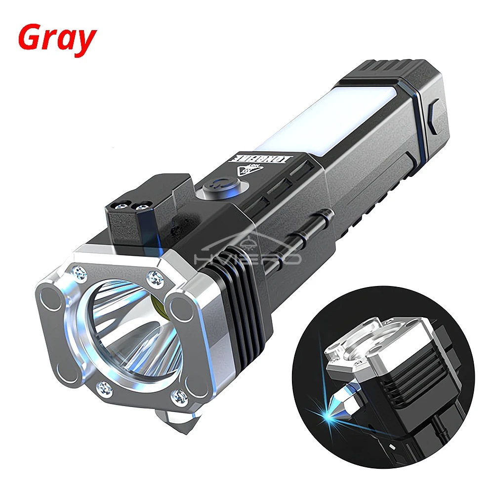 Outdoor Work Lamp USB Multi Flashlight Functional Rechargeable Treasure Emergency Window Breaking Escape On-board Ultra Bright
