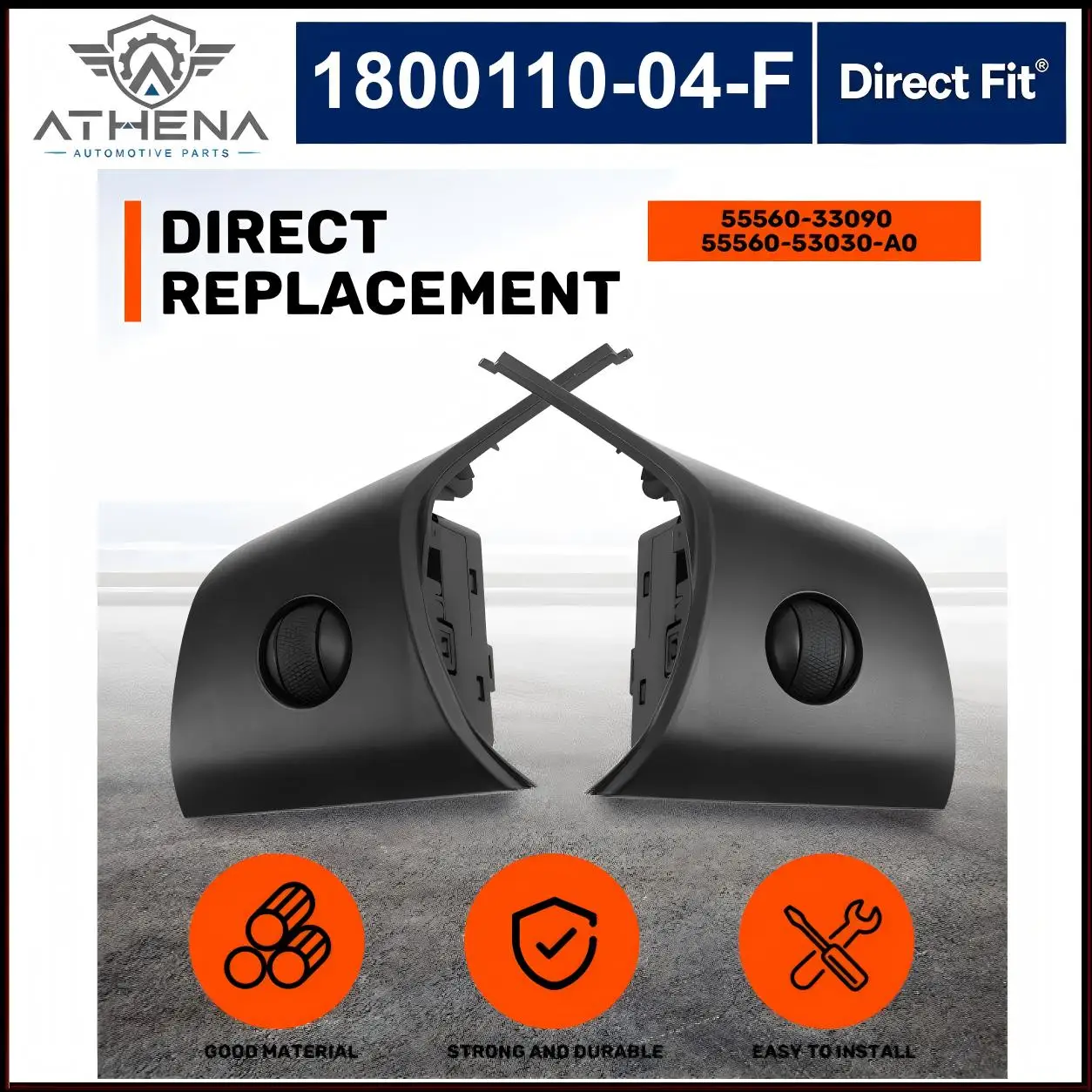 1800110-04-F 1800111-04-F Steering Wheel Control Switch Set For Tesla Model 3 Highland 2023-Up Multifunction Scroll Buttons