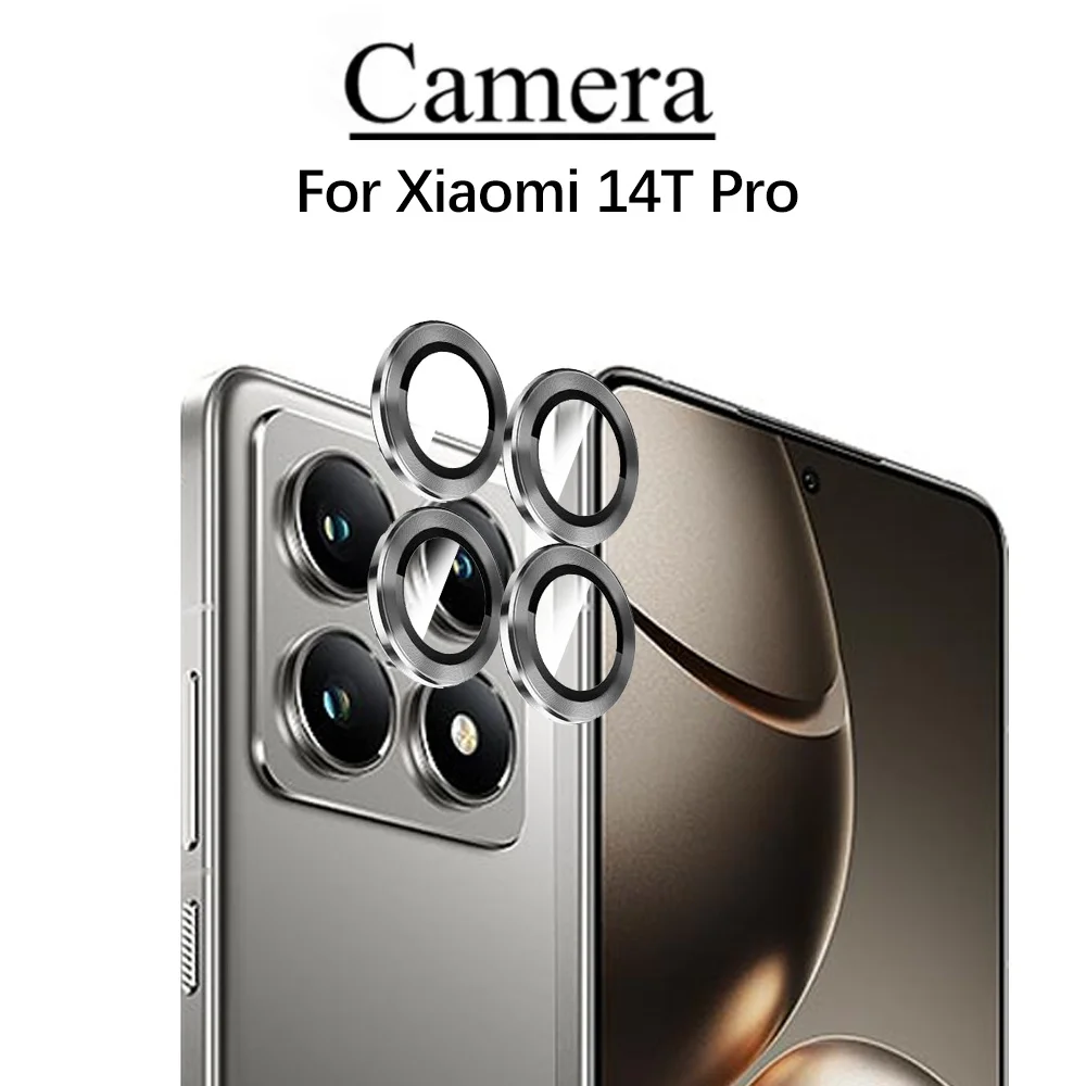 For Xiaomi 14T Pro Aluminum Alloy Camera Protector Ring Xiaomi14T Xioami Mi14T 14T 14 T 14TPro 5G Back Lens Ring Tempered Glass