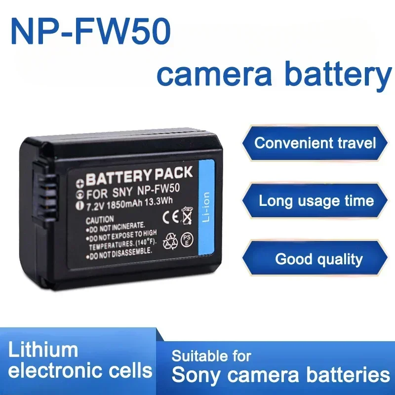 NP-FW50 4PCS 1850mAh 7.2V Battery+LED USB Dual Charger for Sony A6400 A6000 A6300 A7M2 R2 ZVE10 Camera Battery