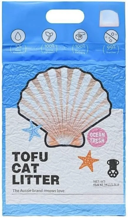 

Natural Tofu Cat Litter Fast Clumping Easy Scoop 5 5lb Ocean Fresh Scent 2 Pack