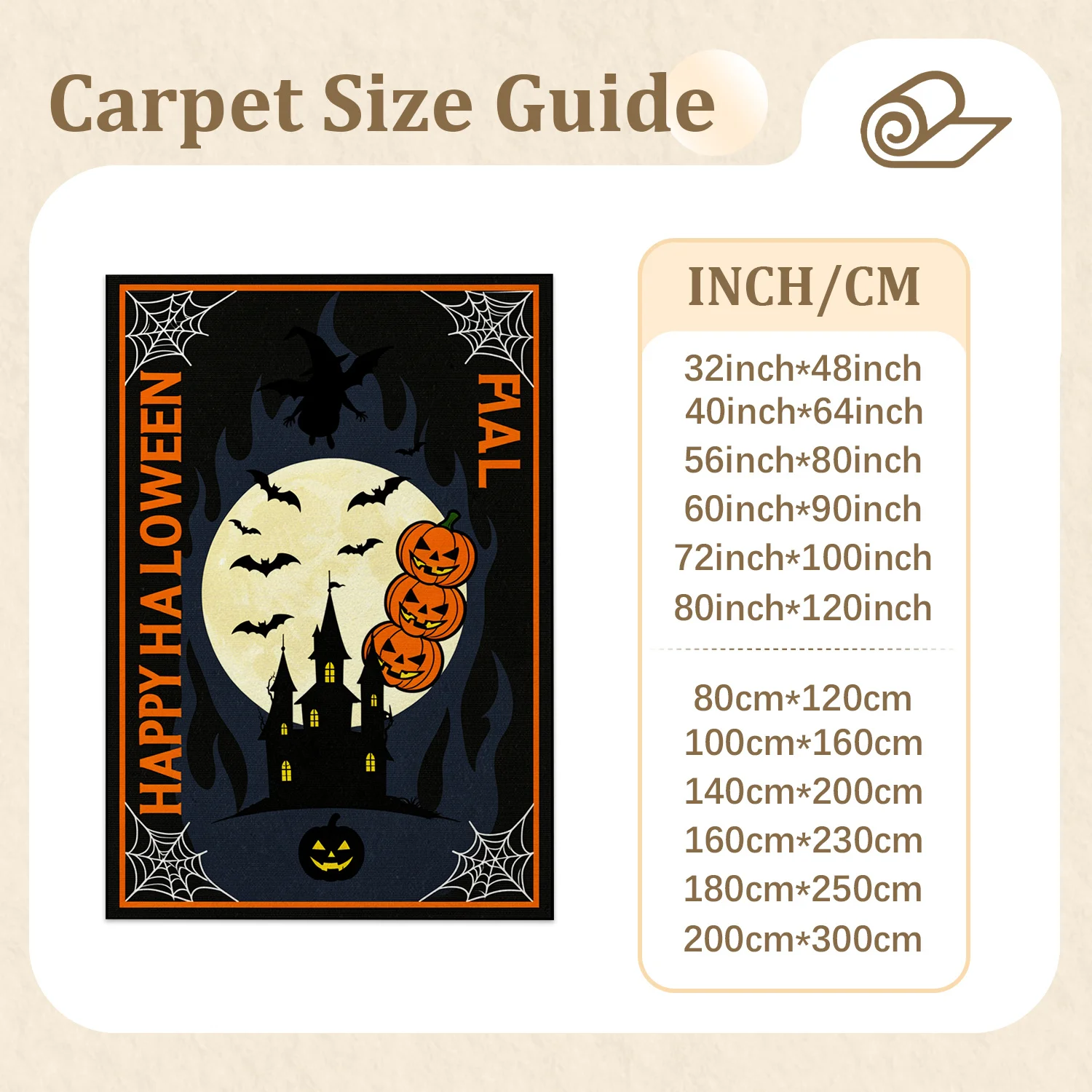 Halloween Pumpkin Haunted House Bat Spider Web Doormat, Velvet Material, Machine Washable, Suitable for Entryway, Porch, Patio, Perfect for Halloween, Thanksgiving, Black Friday, Christmas, New Year Home Decor