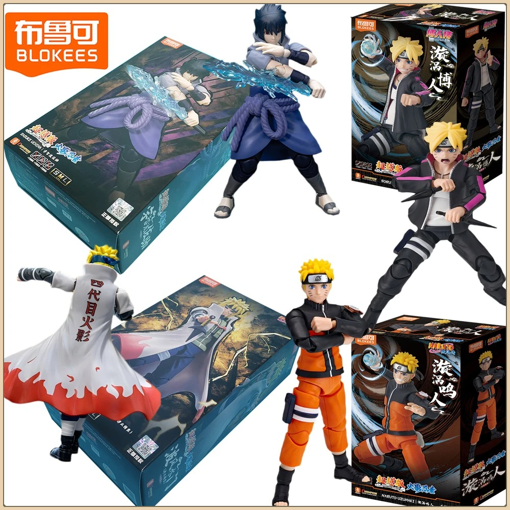 

New Blokees Original Naruto Action Figures Cartoon Custom Collection Charming Model Toys Decorative Ornaments Kids Hobbies Gifts