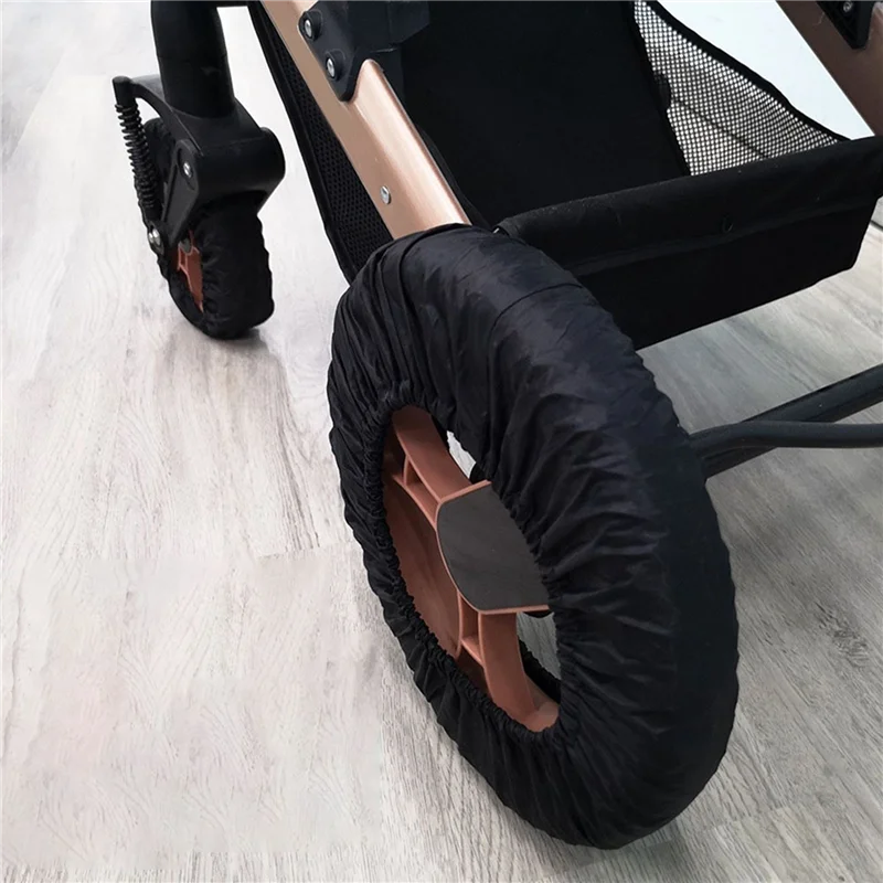 

B05C-8X Baby Stroller Wheel Cover Dustproof Wheelchair Tire Protector Infant Pushchair Pram Wheel Anti-Dirty Cover 25CM