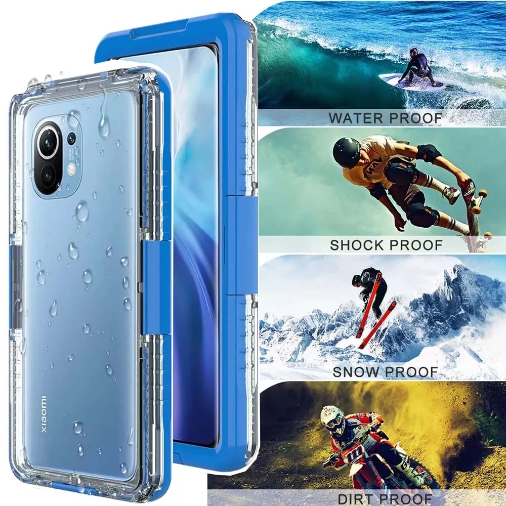 

Universal Waterproof Cases for Xiaomi 15 14T Pro Cover Swimming Pouch Shockproof Full Coverage Protective Bumper without Button