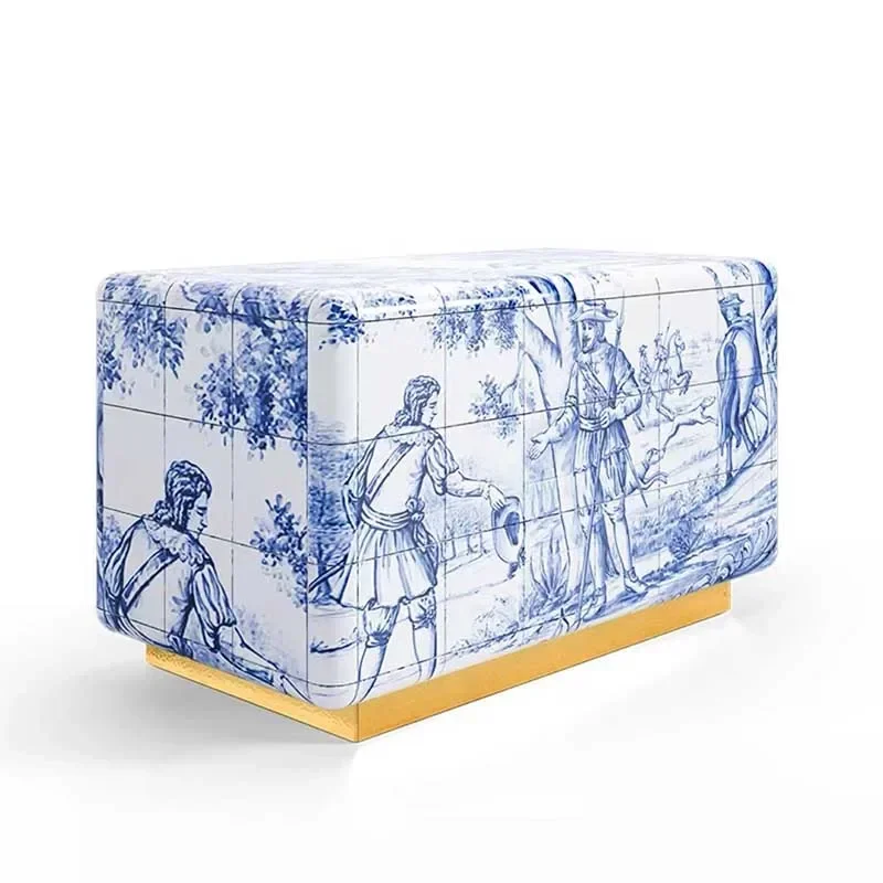 

Personalized painted bedside table simple modern bedroom solid wood high-end designer bedside locker