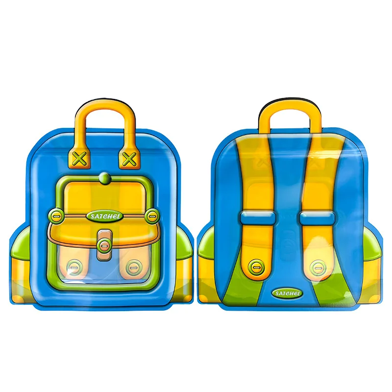 Imagem -06 - Stobag-ziplock Bolsas com Janela Doces Embalagem Snack Desenhos Animados Kids Tote Handle Bonito Pequeno Plástico Selado Armazenamento de Alimentos 50 Pcs