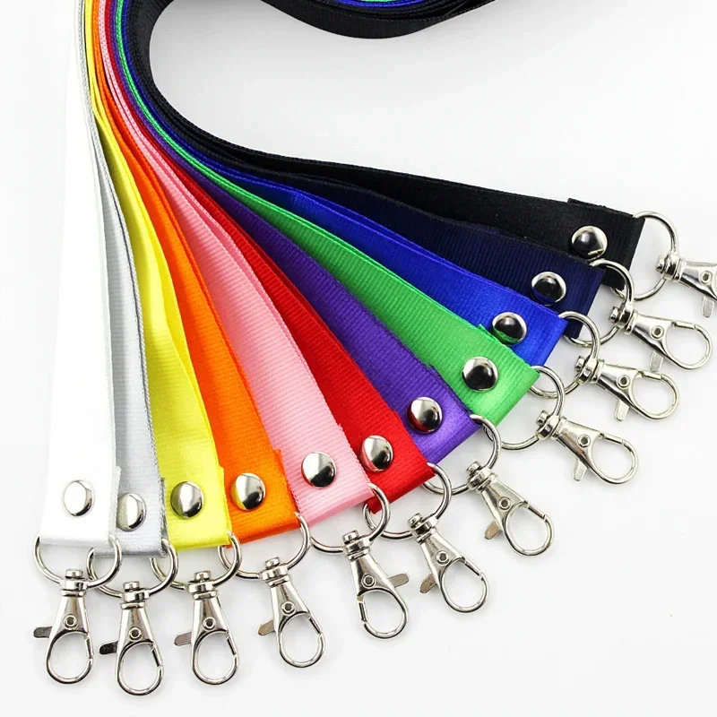 5Pcs Variety Colors Lanyard Neck  Hanging Lanyards for Keys ID Card Employee Card Badge Holder ID Card lanyard Customizable logo