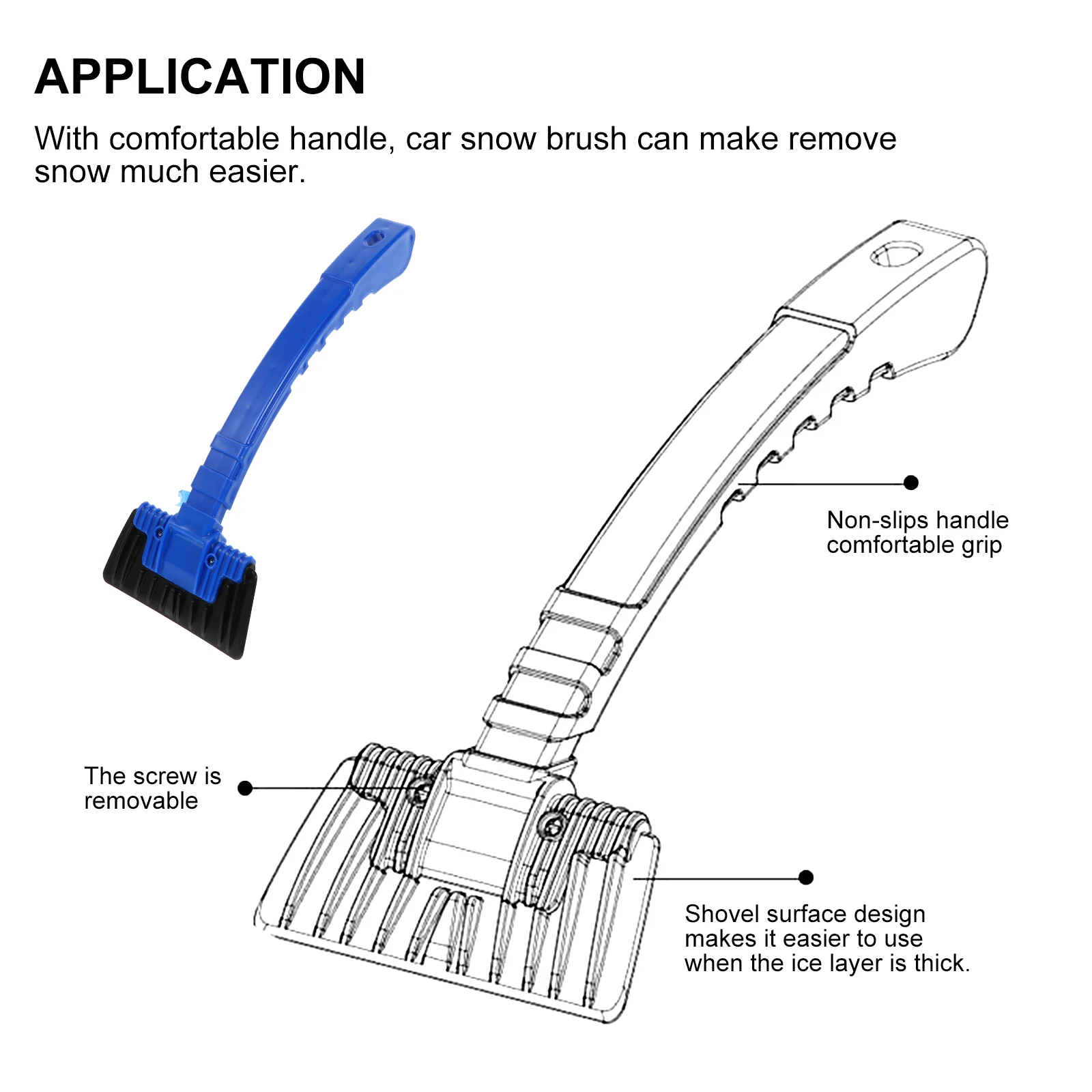 Snow Durable Brush Windshield Cleaning Tool Cars Defrosting Supplies Removal Plastic