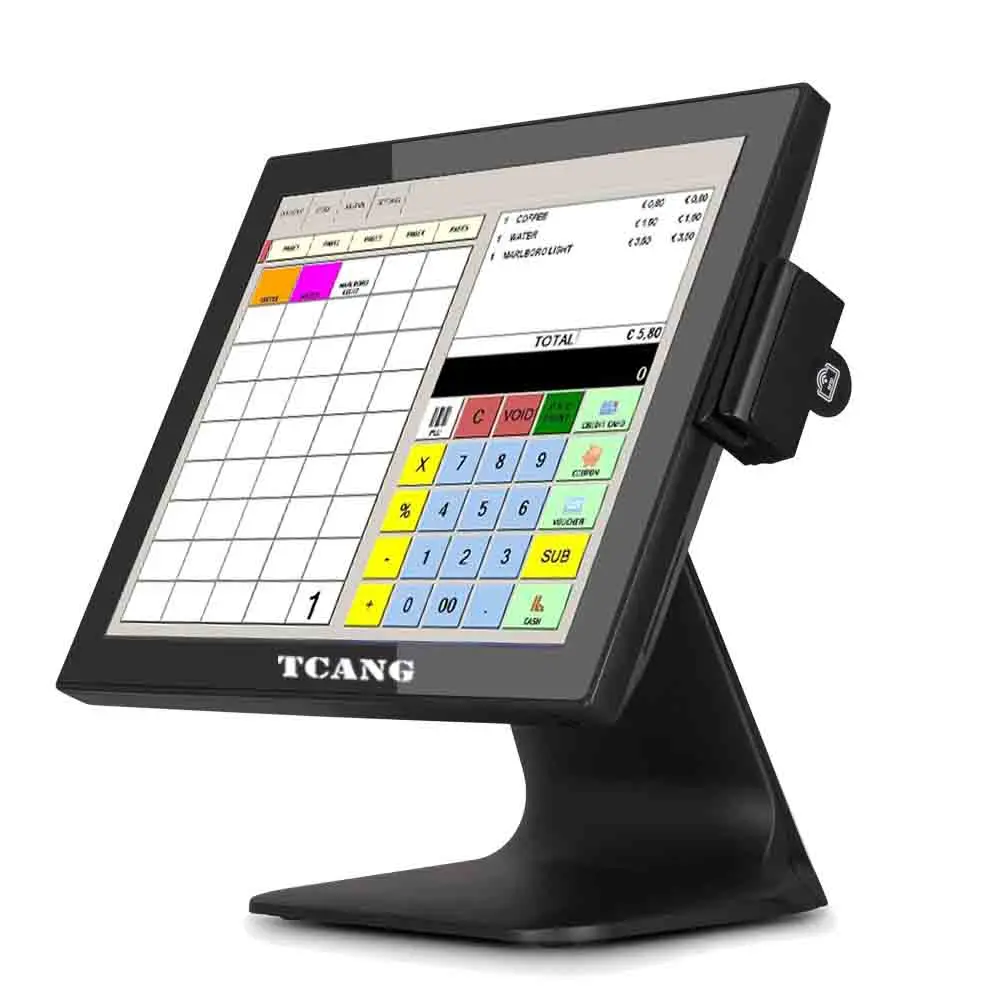 

POS Terminal 15 Inch Touch Screen Retail All In One Grocery Store Smart Inventory Management Merchandise Cash Register System