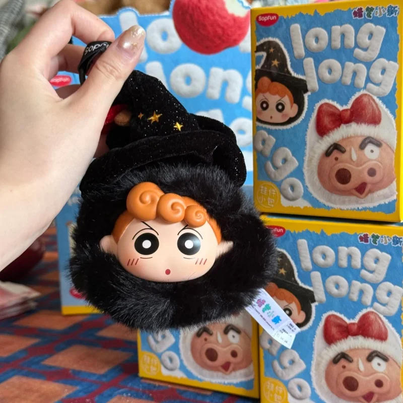 

New Authentic Sopfun Crayon Shin Chan Dwarf Fairy Tale Blind Box Plush Earphone Pouch Pendant Gifts For Girls Fashion Toy