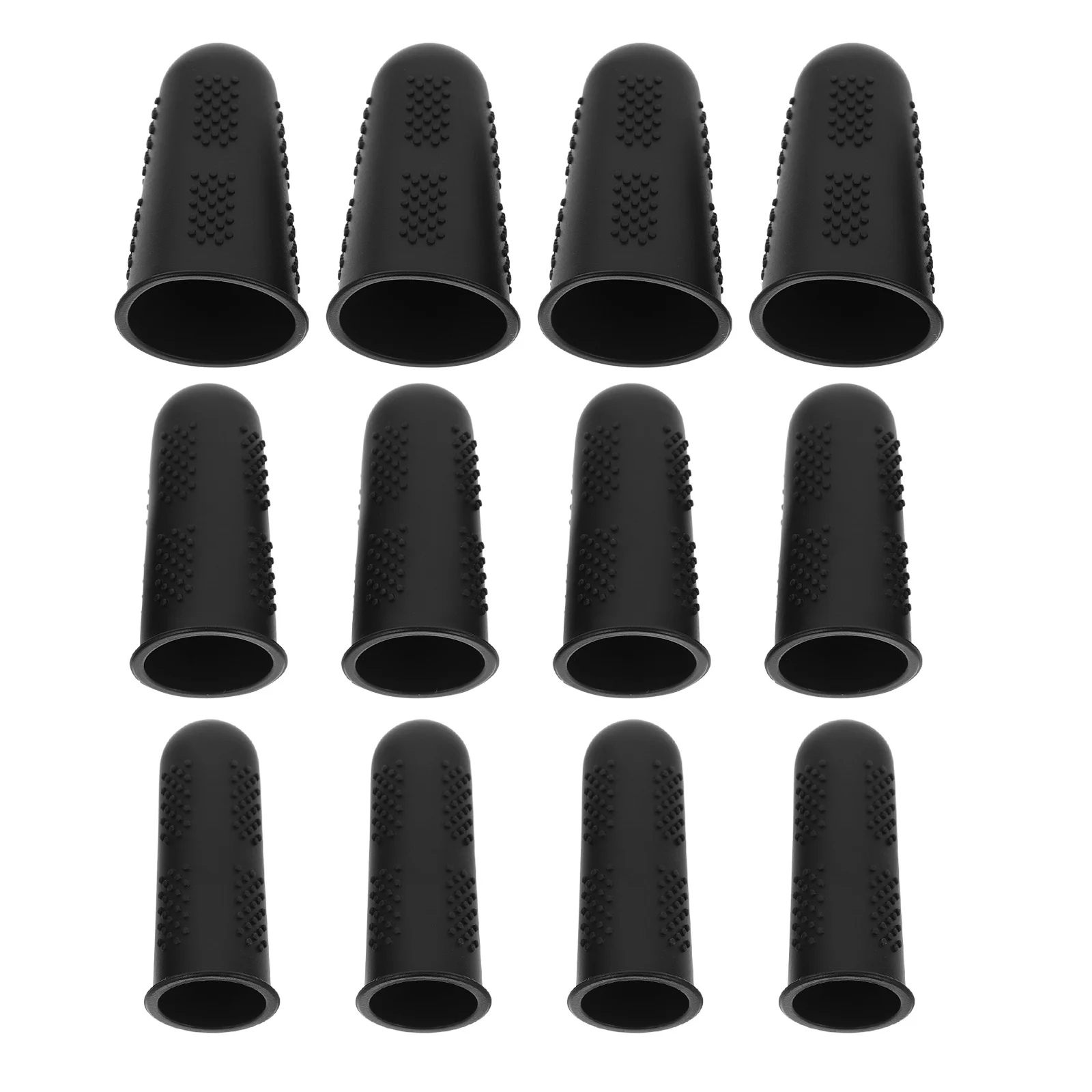 

12Pcs Finger Protective Covers Heat Resistant Silicone Material for Sewing Crafting Sorting Paper Ironing Anti-Slip Grip