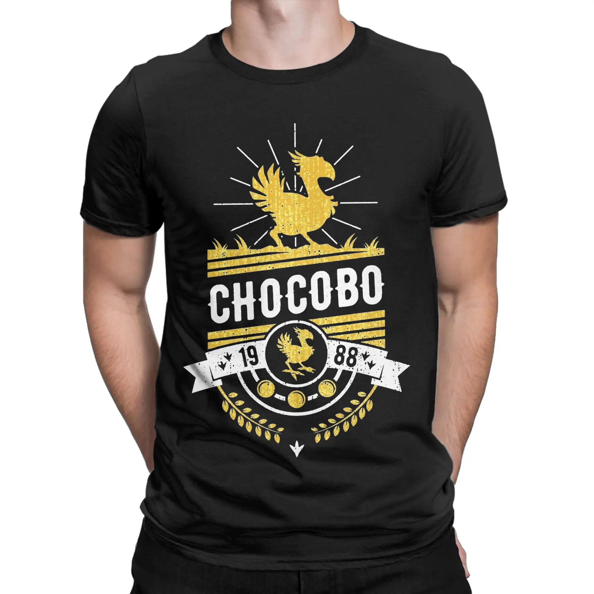 Men Women's Finals Fantasys Chocobo T Shirt FF7 Video Game 100% Cotton Clothes Crazy Short Sleeve Round Neck Tee Shirt