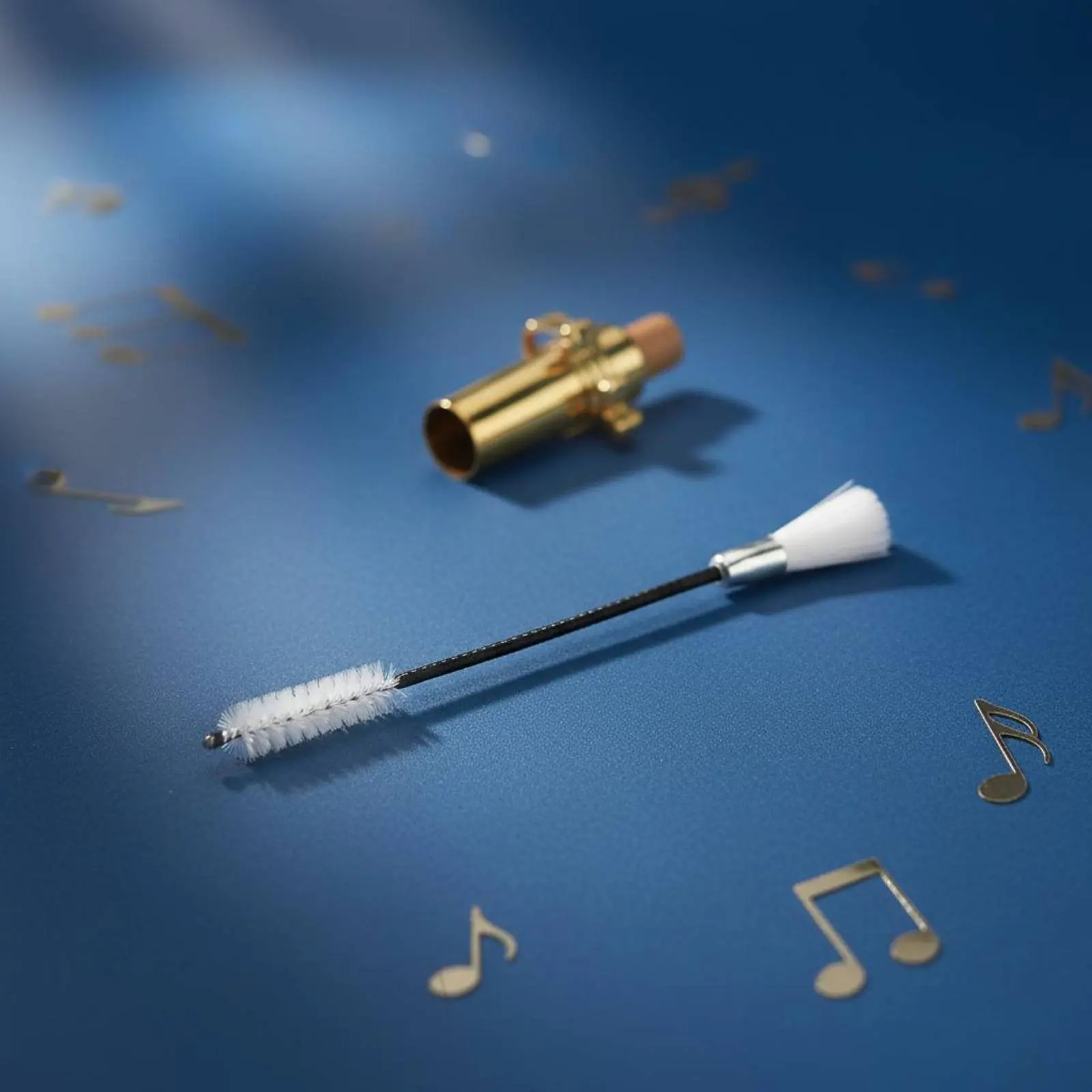 

2 Pieces Saxophone Sound Hole Brush Safe to Use Double-Ended Sax Brush Instrument Cleaner Dense Bristles for Music Studio
