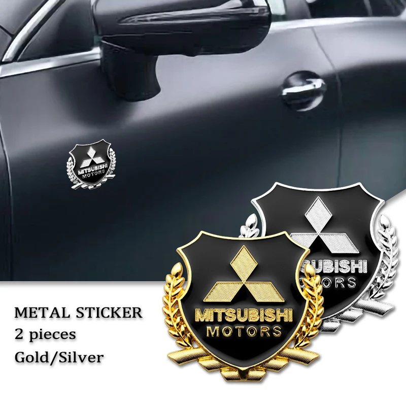 3D Metal Emblem Car Styling Body Window Decoration Sticker Badge For Mitsubishi Lancer 9 Outlander ASX L200 Pajero Colt Ralliart