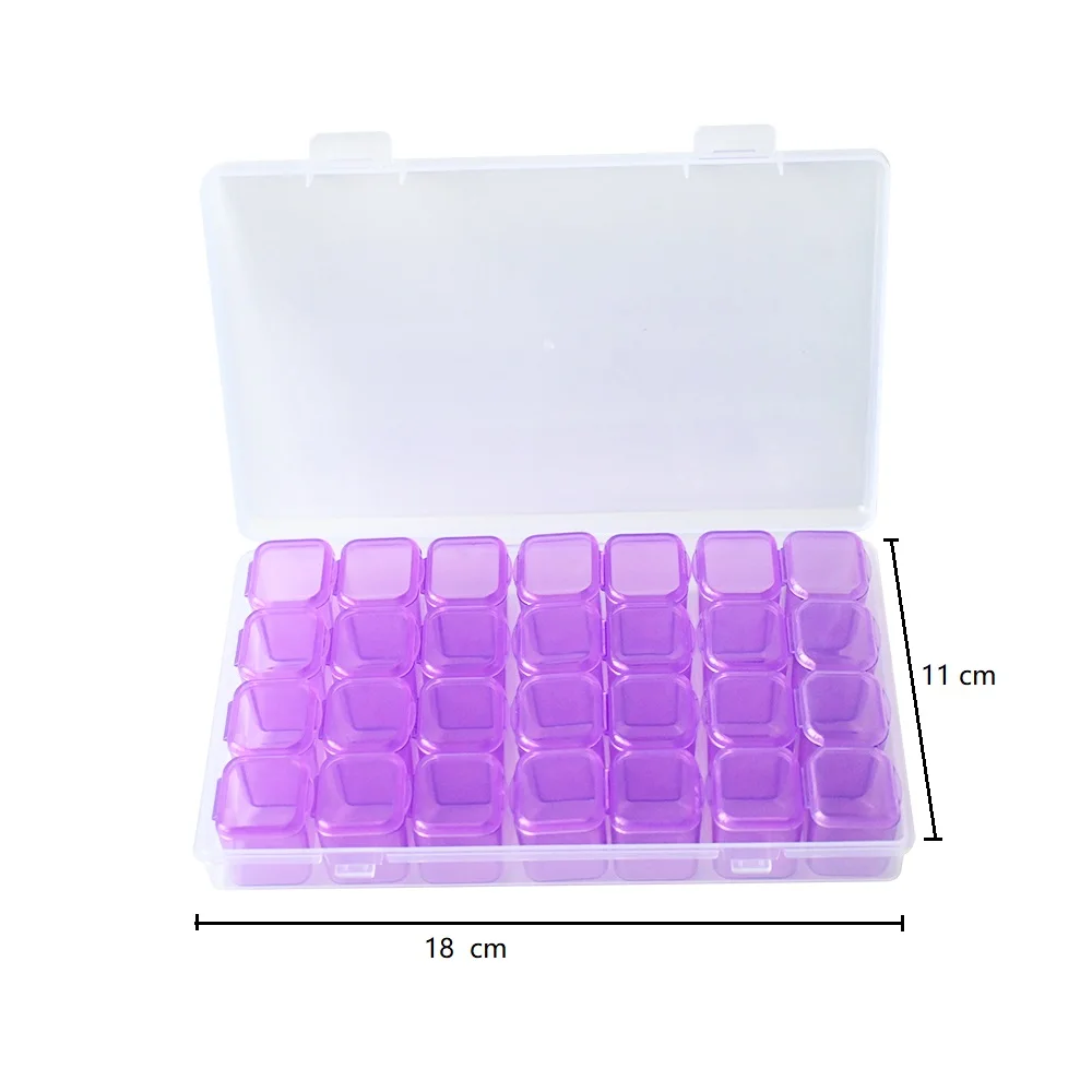 Diamond painting tools accessories cross stitch kit plastic storage box bead organizer storage container pen clay tray