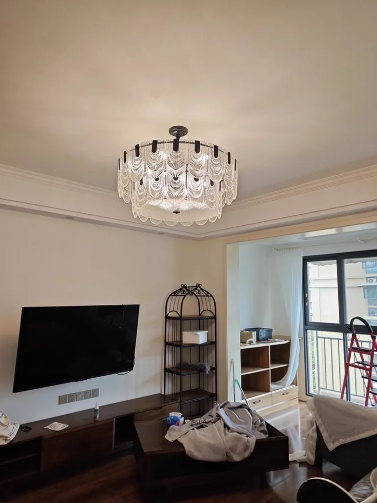 الحديثة الفرنسية نمط Led كريستال الثريا ديكور المنزل غرفة المعيشة غرفة نوم غرفة الطعام المطبخ أضواء الثريا تركيبات