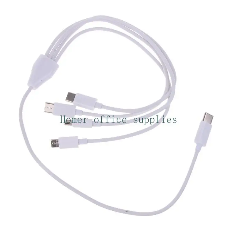 

K43B 4-in-1 USB C to Multi Charging Cable USB C to Micro USB + Type C Universal Cable for Phone Multiple Devices