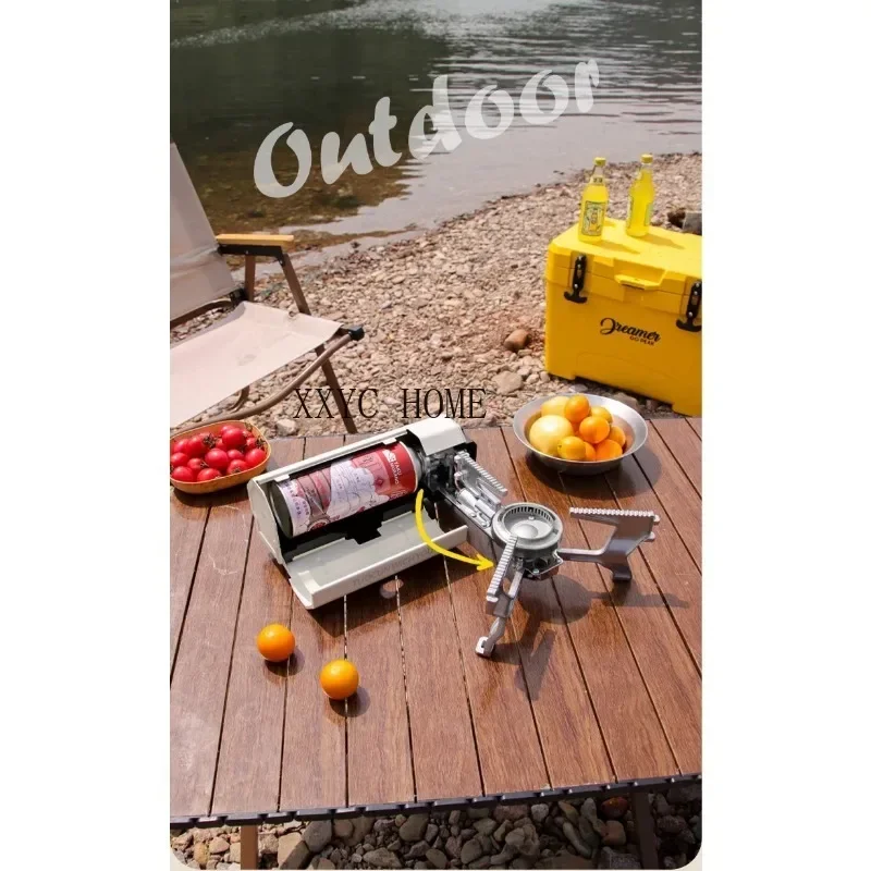 Outdoor Portable Foldable Burner Travel Camping Card Type Stove Picnic Furnace Mini Backpack Butane Stove