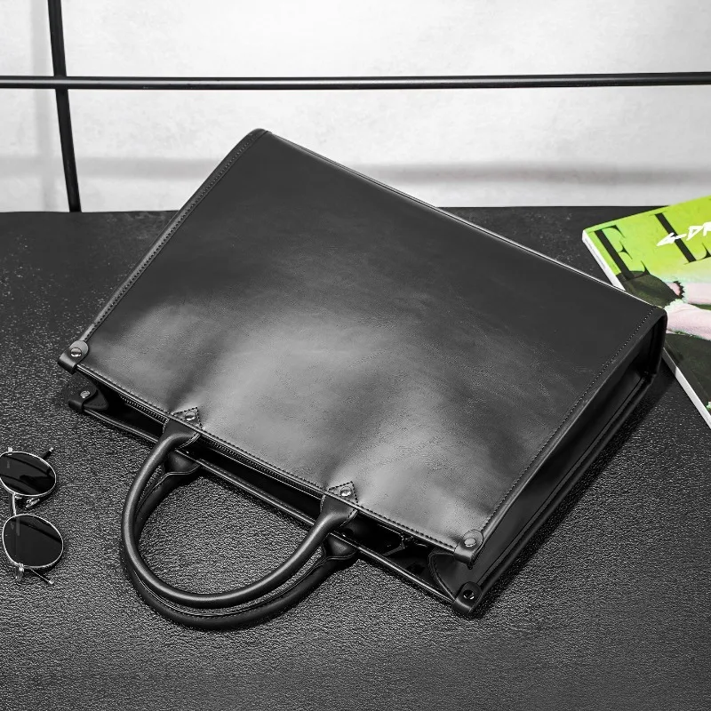Mode-Design Aktentaschen Männer Handtaschen Vintage Große Kapazität Totes Für Männer Aktentaschen Mit Schulter Gurt Umhängetasche Männlich